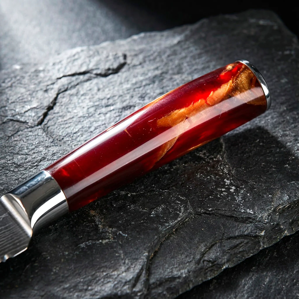6-Piece Serrated Steak Knife Set with Red Handles - Image 4
