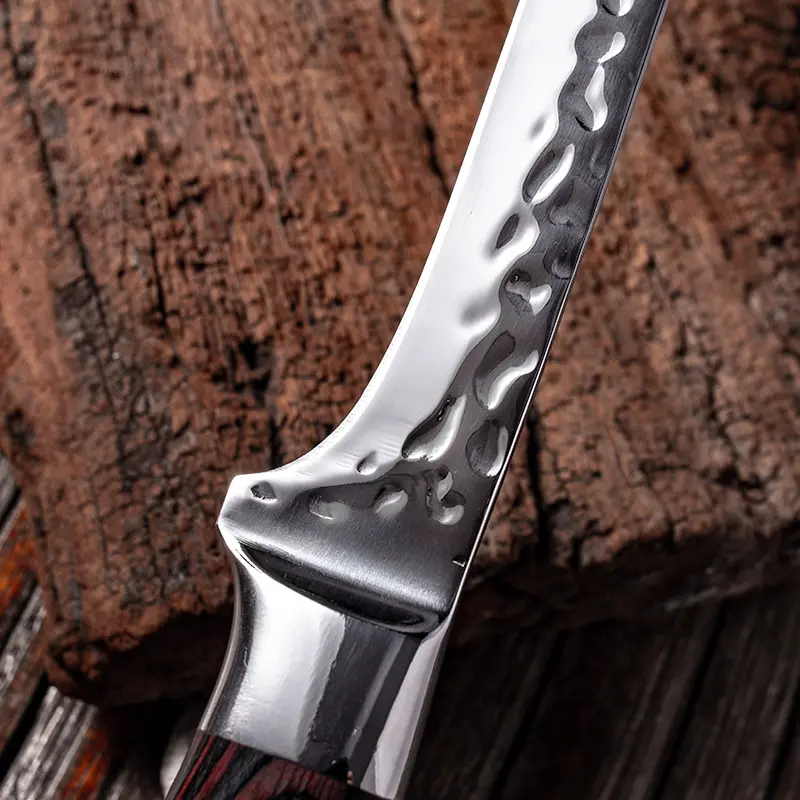 Hand-Forged Damascus Boning Knife - Image 4