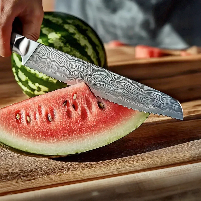 Damascus Bread Knife - Image 3