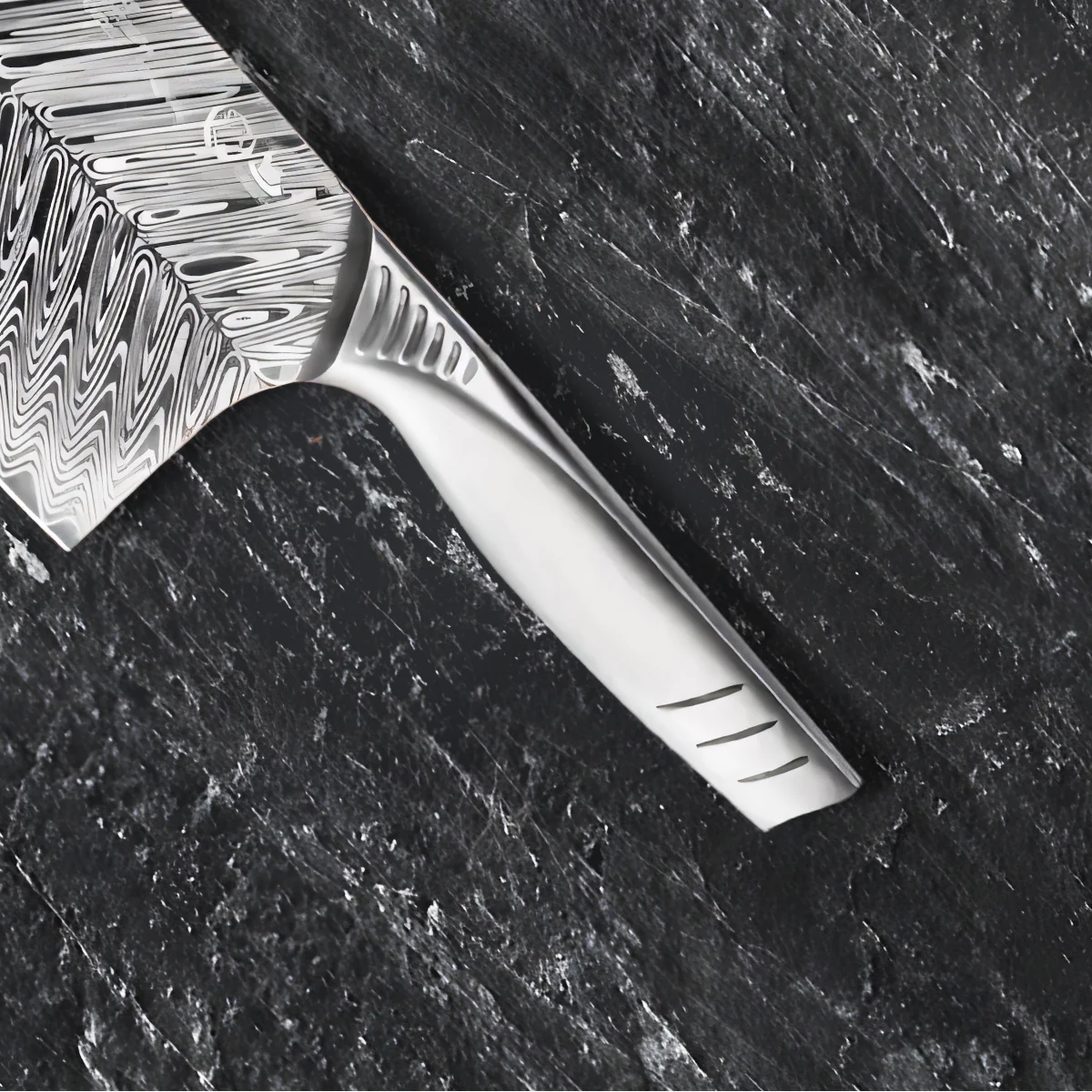 Damascus Meat Cleaver Chopping Knife - Image 3