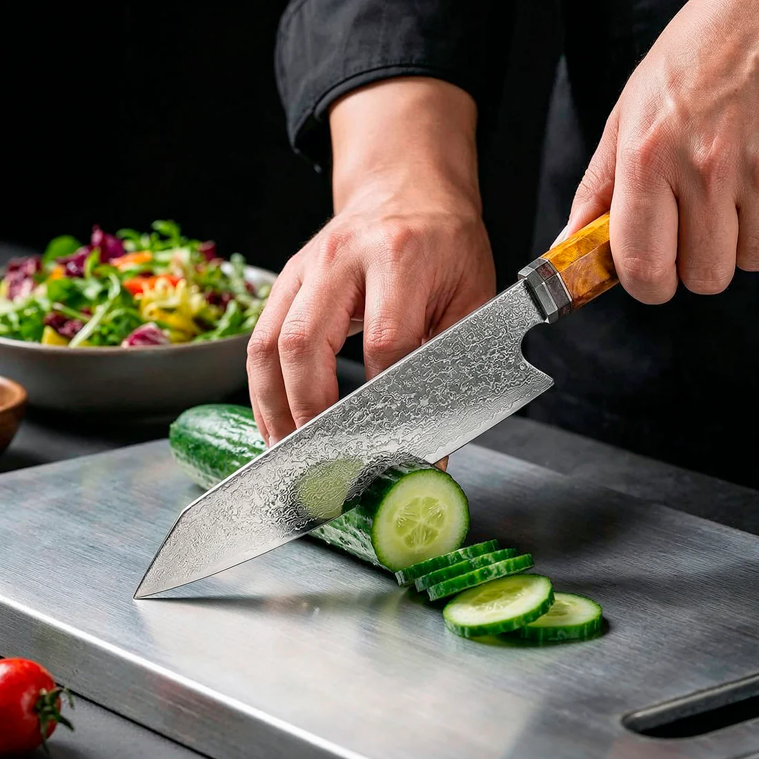 Damascus Santoku Knife - Image 10