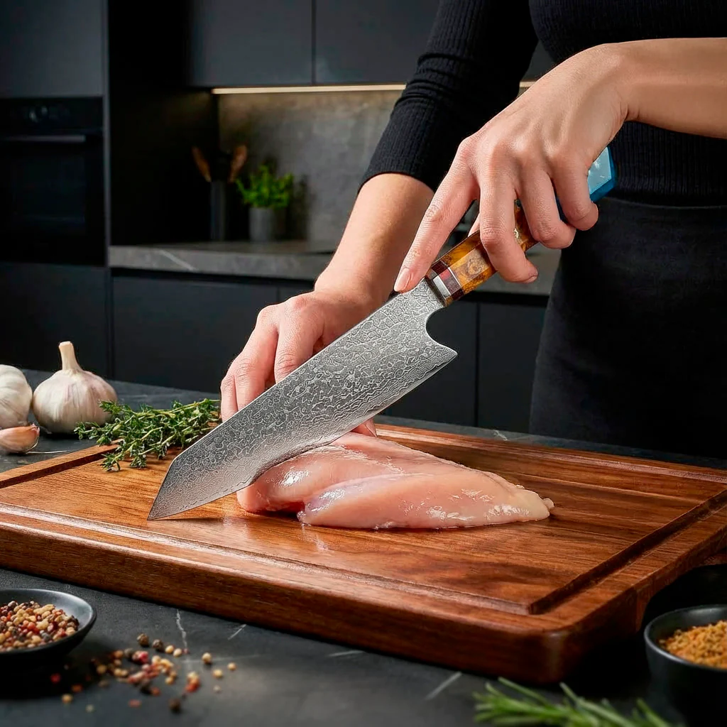 Damascus Santoku Knife - Image 5
