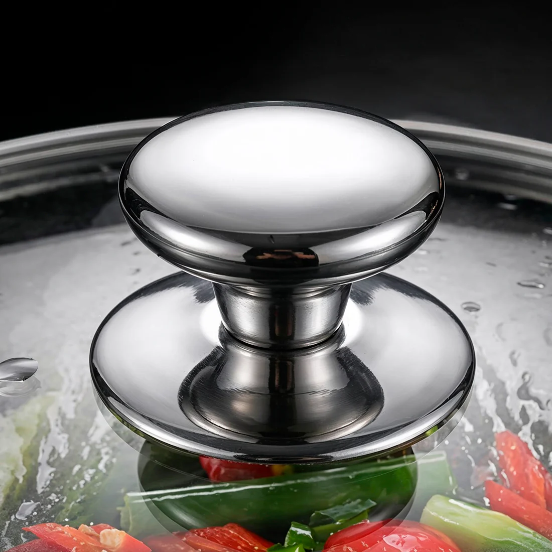 Hammered Titanium Wok Deep Frying Pan with Dual Handles - Image 7