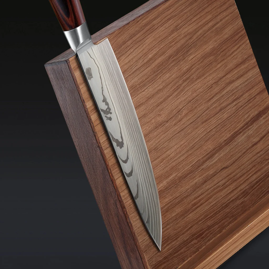 Ash Wood Magnetic Knife Holder Stand Block - Image 5