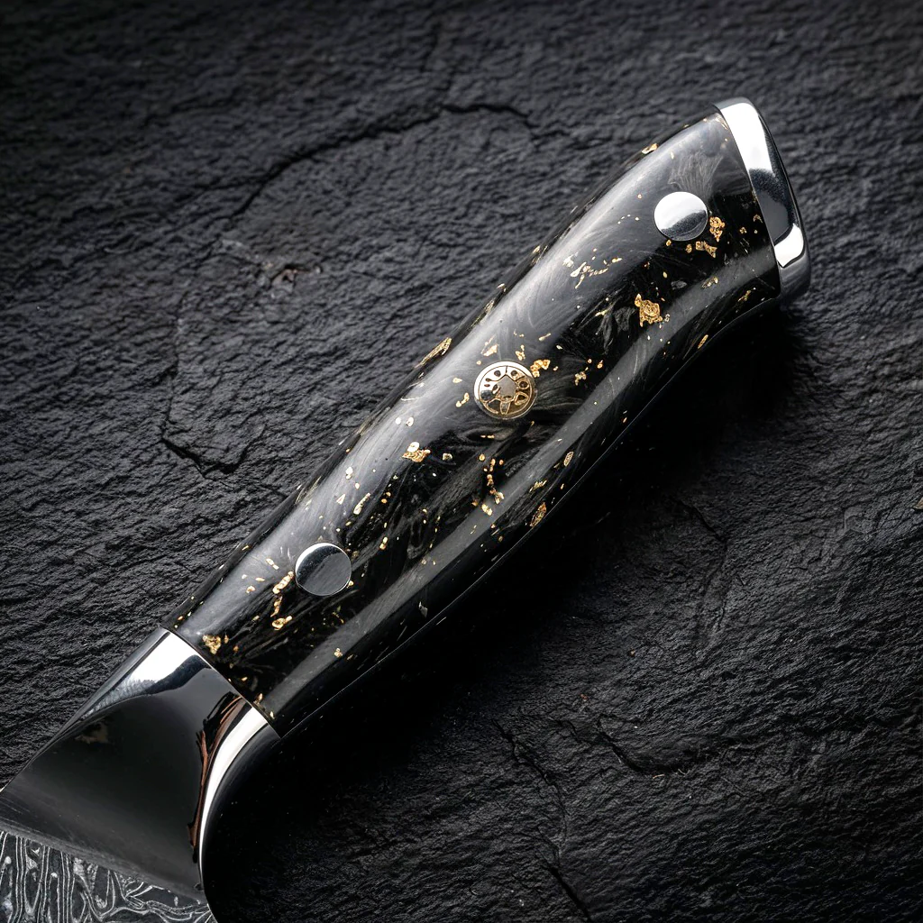 Chef Santoku Knife Damascus Butterfly Pattern - Image 5