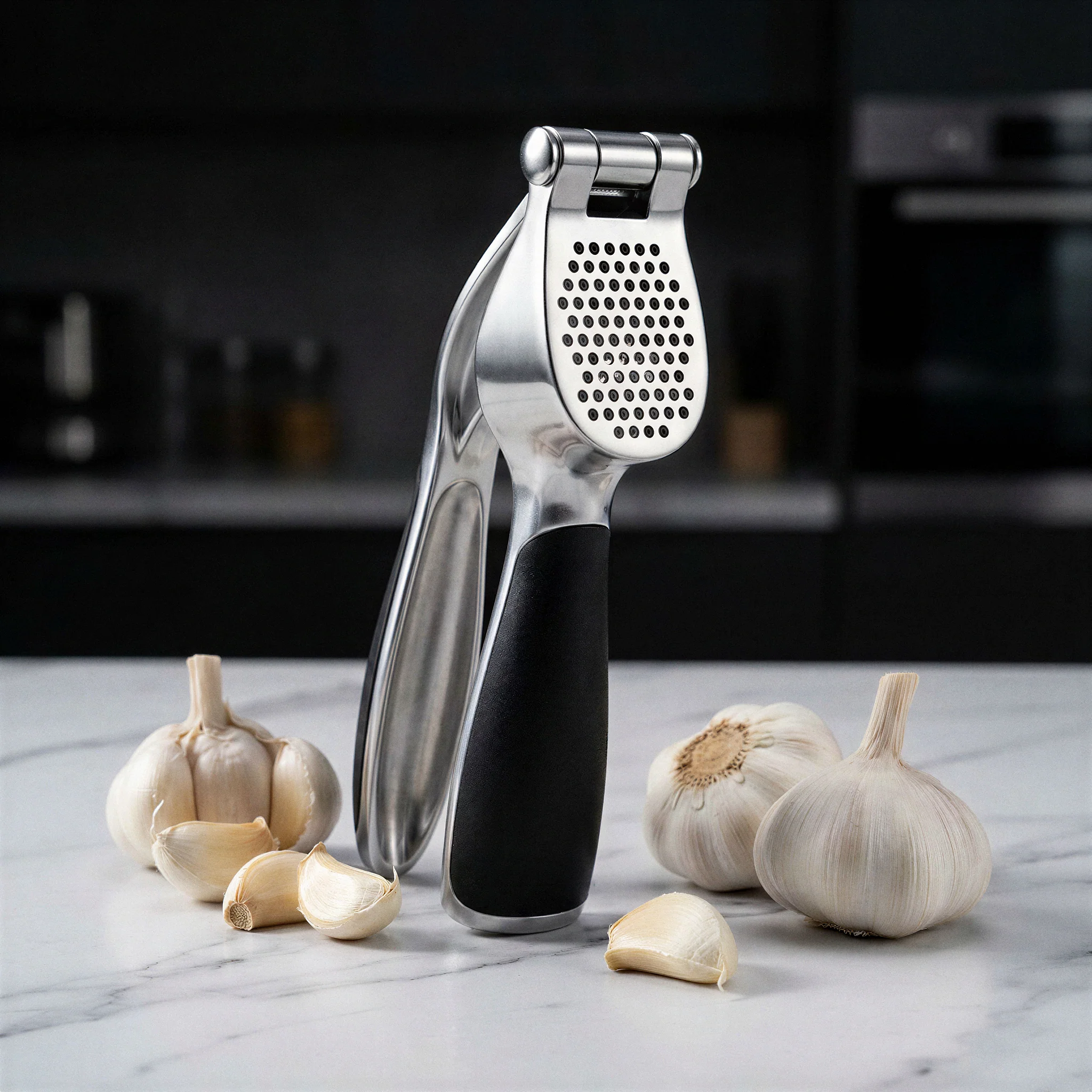 Thickened Stainless Steel Garlic Press with Ergonomic Handle - Image 3