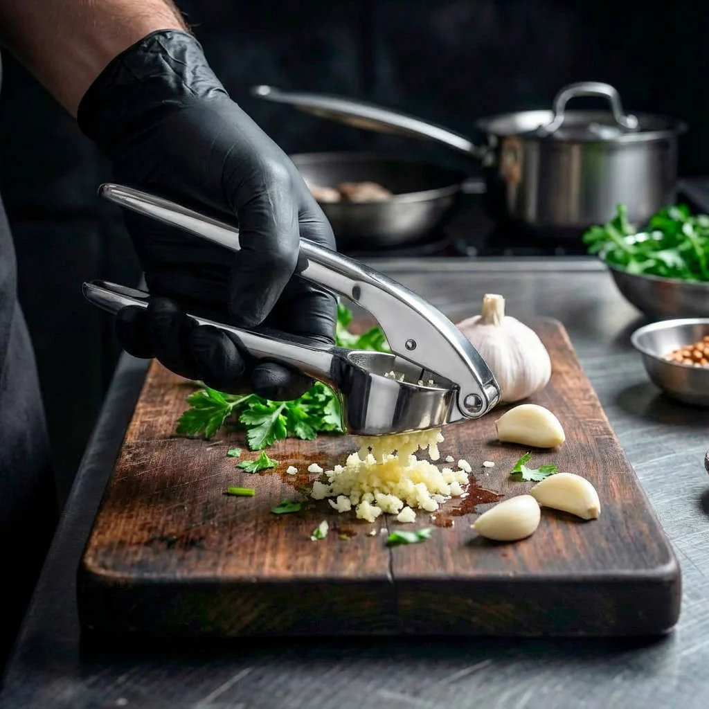 Thickened Stainless Steel Garlic Press with Ergonomic Handle - Image 5