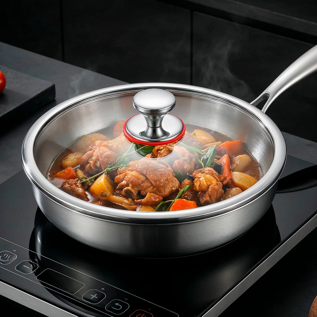 Titanium Flat-Bottom Sauté Pan - Image 9
