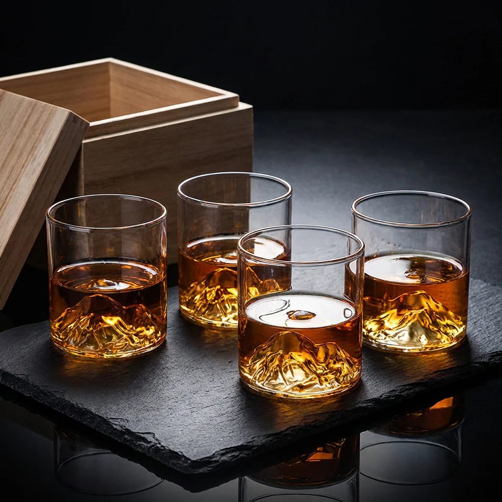 Yama Mountain Whiskey Liquor Glasses - Set of 4 - Image 6